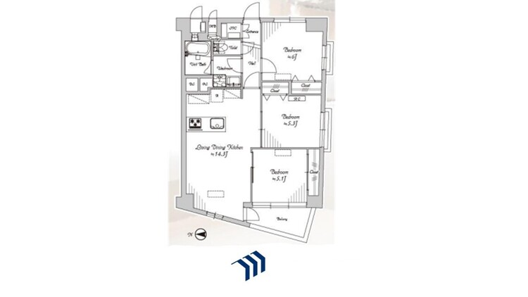 間取り 広大な空間を誇るLDKは、あなたの創造性を解き放つ舞台。ゆとりのある各居室と機能的な水回りが、都心の贅沢を極めます。