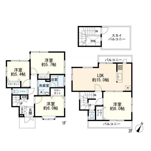 港南区上永谷３丁目　中古一戸建ての物件画像
