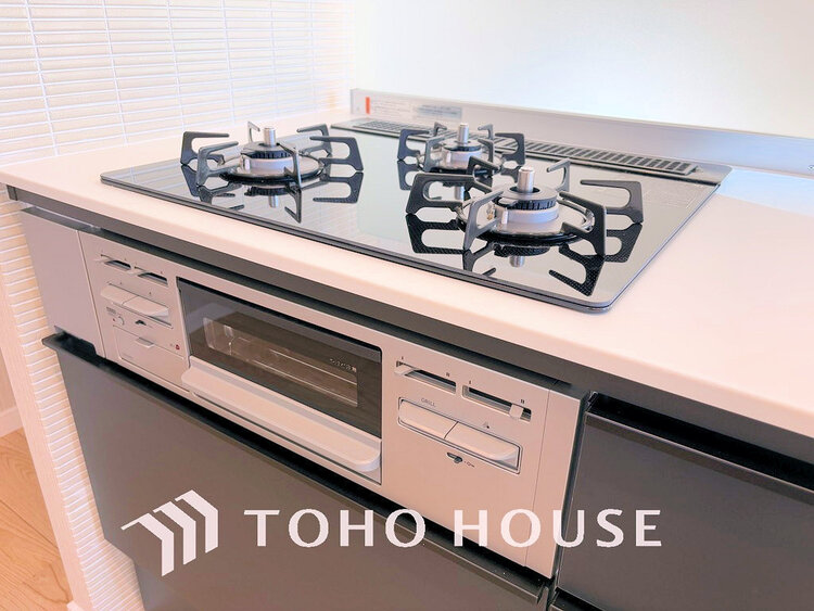 その他 3口ガスコンロでお料理のスピードもUP。効率よくお料理できますね