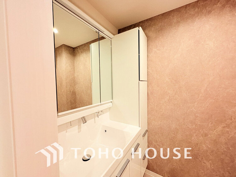 洗面 清潔感のある脱衣場