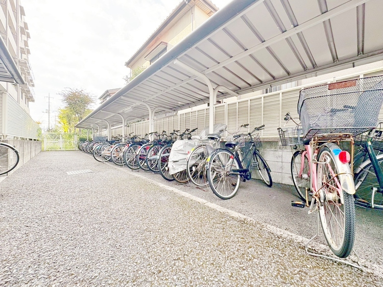 設備 整理整頓された駐輪場で、管理体制の良好さがうかがえます。
