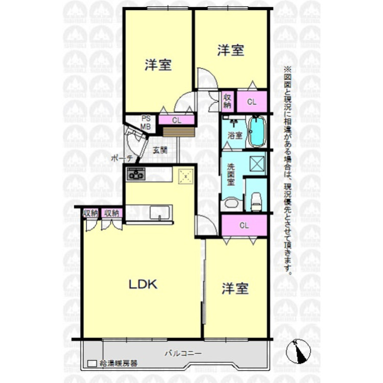 間取り 空室ですのでお気軽にご内覧出来ます！