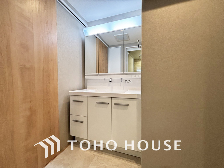 洗面 清潔感のある洗面室