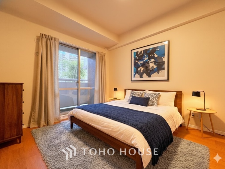 内装 ＊配置してある家具や小物はCGによるイメージ画像です。寝室は一日の疲れを癒す大切な空間。快適で落ち着けるおすすめの間取りです。