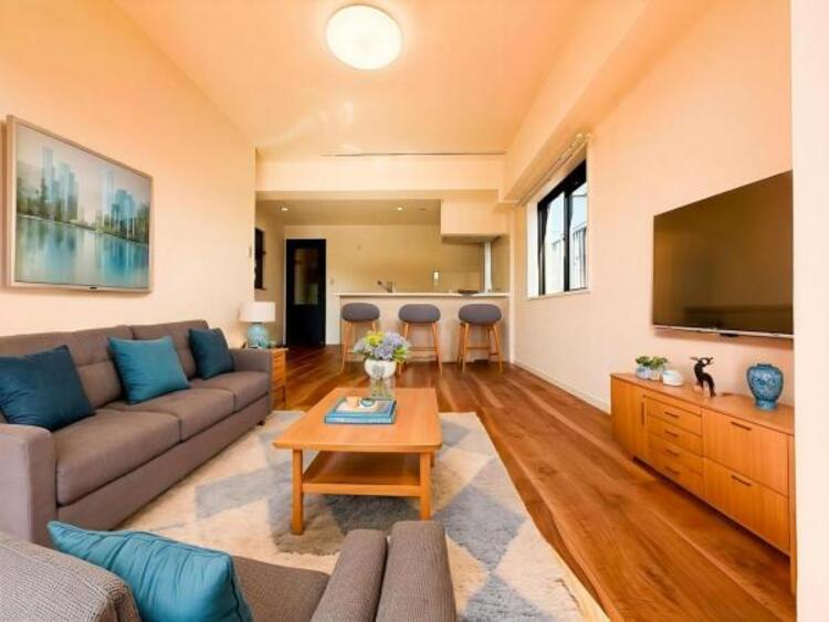 居間 本画像はCGで作成しております。実際に現地に家具は置かれておりません。また、価格に家具は含まれておりません。