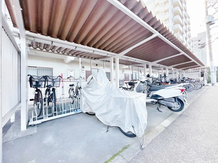 設備 整理整頓された駐輪場で、管理体制の良好さがうかがえます。