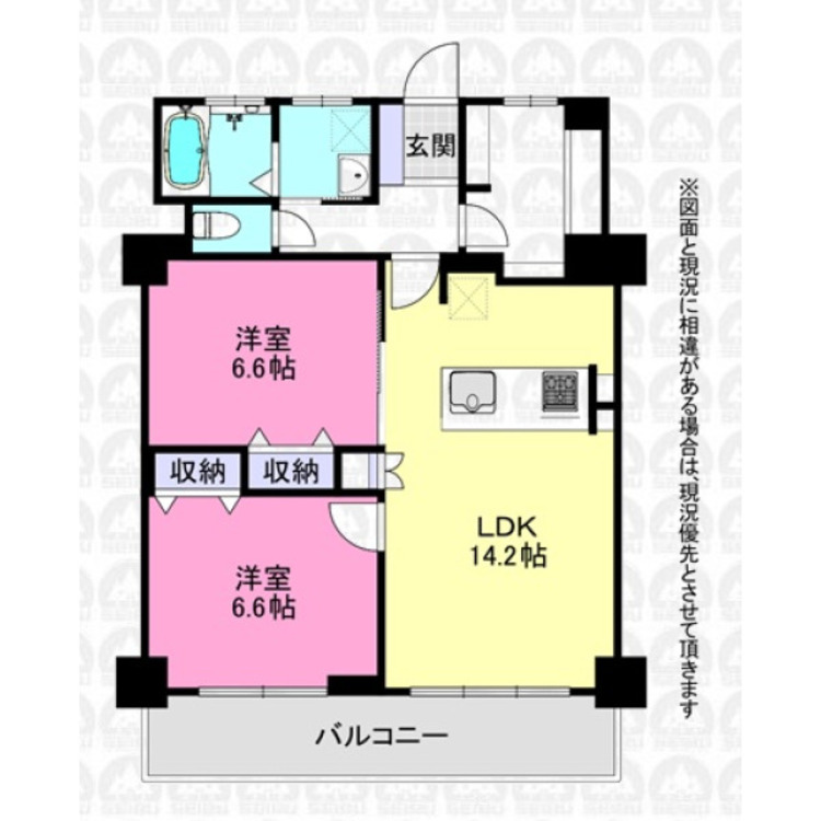 間取り 2LDK住宅
