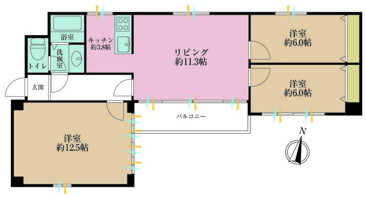 その他 3LDK、専有面積79.21m2、バルコニー面積6m2