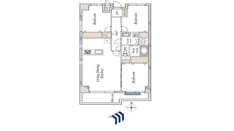 間取り 広大な空間を誇るLDKは、あなたの創造性を解き放つ舞台。ゆとりのある各居室と機能的な水回りが、都心の贅沢を極めます。