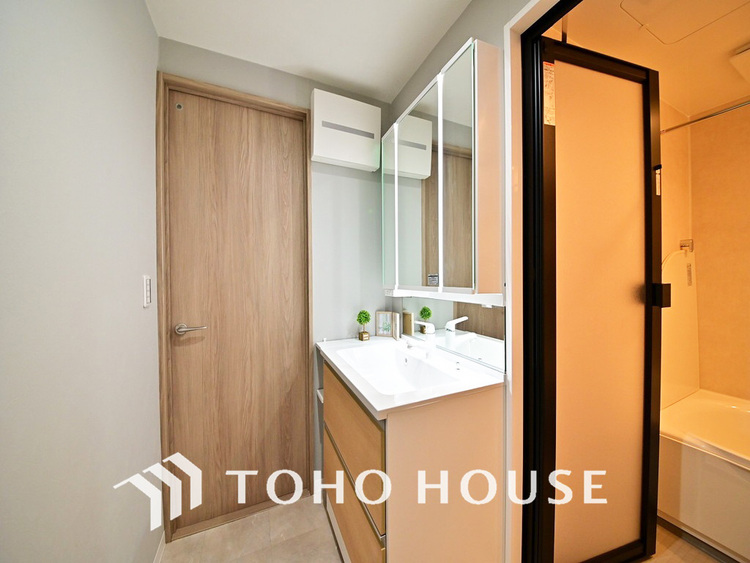 洗面 清潔感のある洗面室