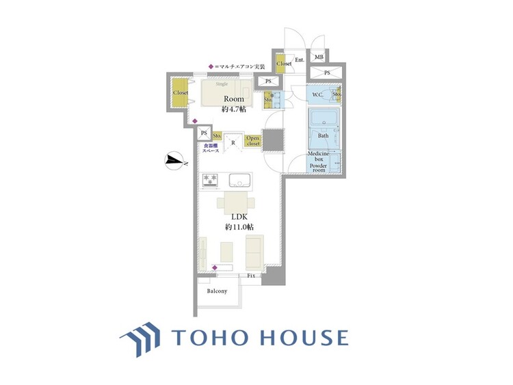 間取り リノベーション実施住戸。空間演出に拘り整然とセンス良く纏められた室内は最高の癒し空間でなければなりません。そこで暮らす方々のことを考え抜き、そして造りこんだ空間は極上の癒しを提供してくれます。