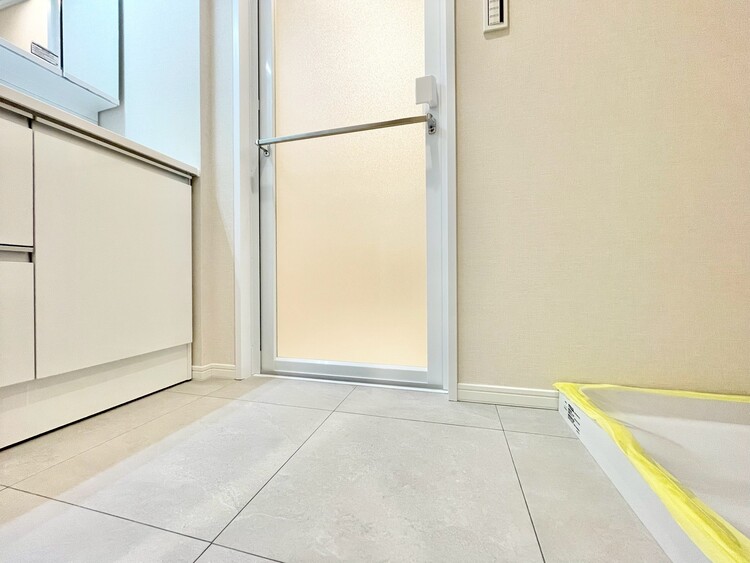 洗面 十分な広さの脱衣所。