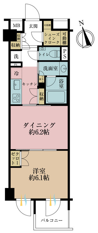 その他 1DK、専有面積37.87m2、バルコニー面積3.69m2