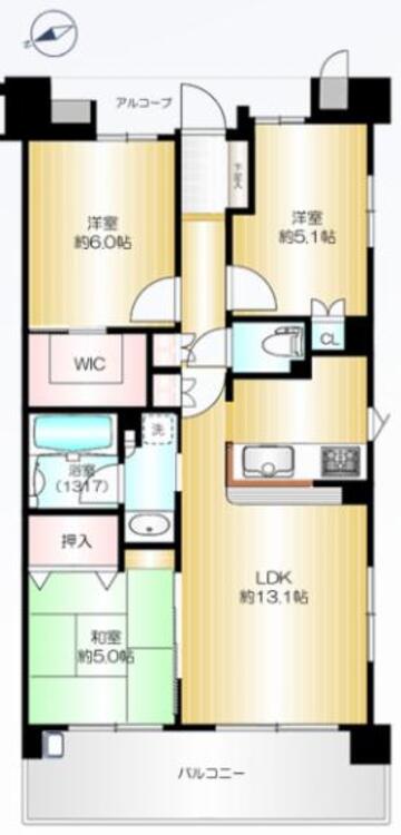 間取り 全室開口部有、さわやかな風が吹き抜ける住まい
