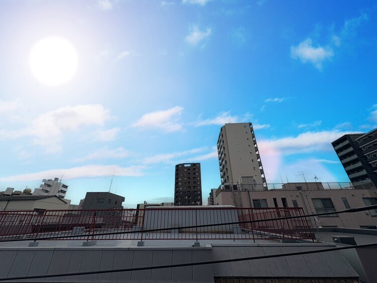 バルコニー 頬をなでる、優しい風を感じることが出来ます。