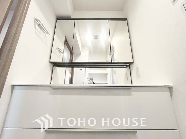 洗面 ◆快適◆煌びやかな暮らしの中にも忘れたくない快適さ。大きな収納が助けてくれます。