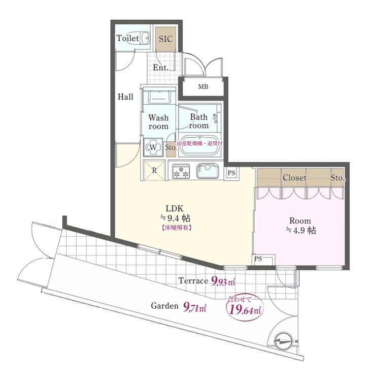 その他 1LDK、専有面積38.73m2