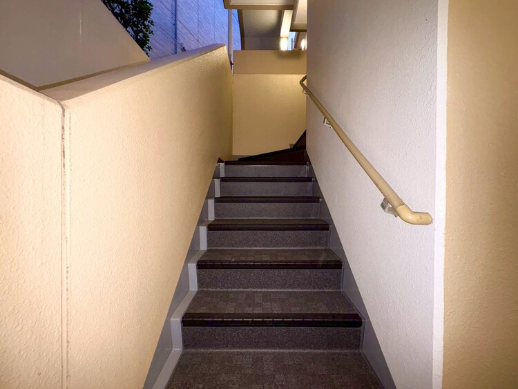 その他 共用部の階段です。明るく清潔に管理されています。