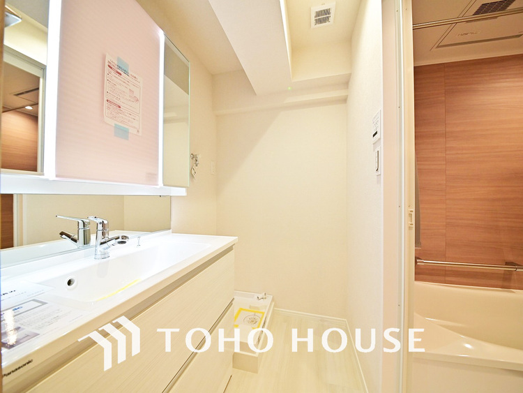 洗面 清潔感のある洗面室