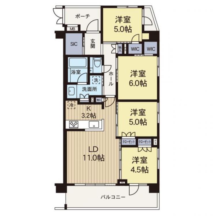 間取り 4LDKの間取りでリフォームも完了したお部屋になります。ペットも飼育可能です！
