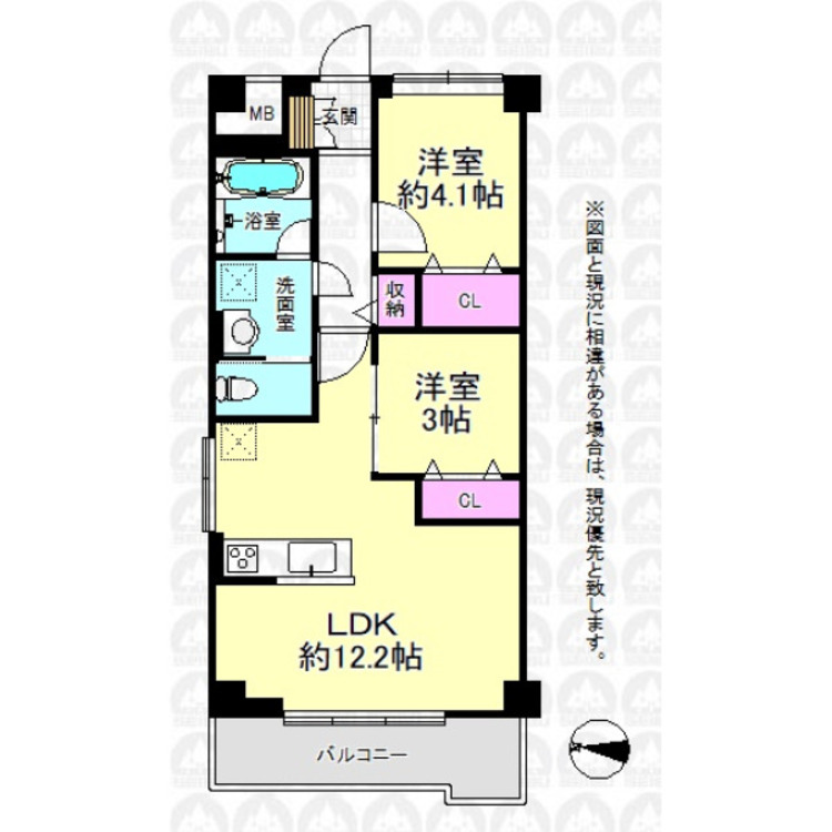 間取り 空室ですのでお気軽にご内覧出来ます！