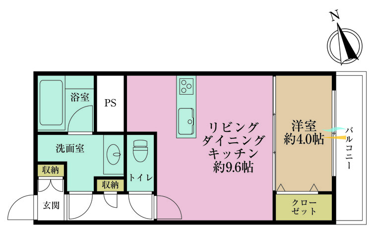 その他 1LDK、専有面積36.69m2、バルコニー面積4.32m2