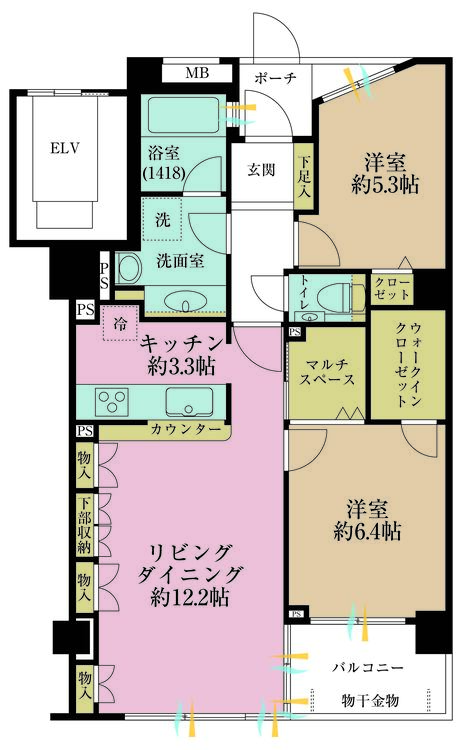 その他 2LDK、専有面積67.14m2