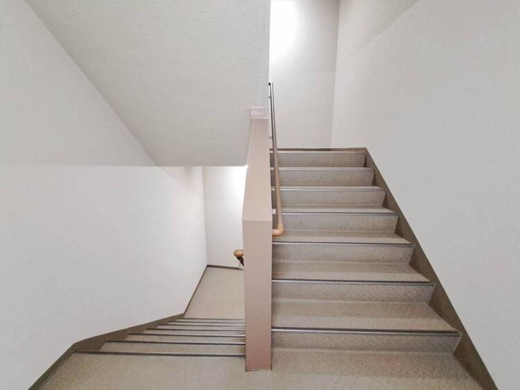 その他 共用部の階段です。明るく清潔に管理されています。