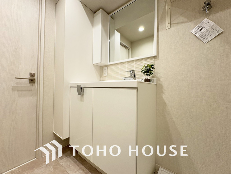 洗面 清潔感のある洗面室