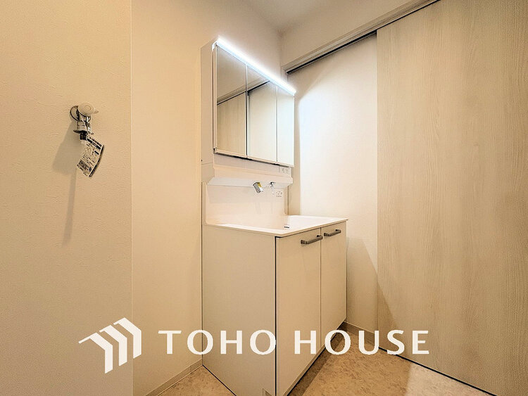 洗面 清潔感のある脱衣場