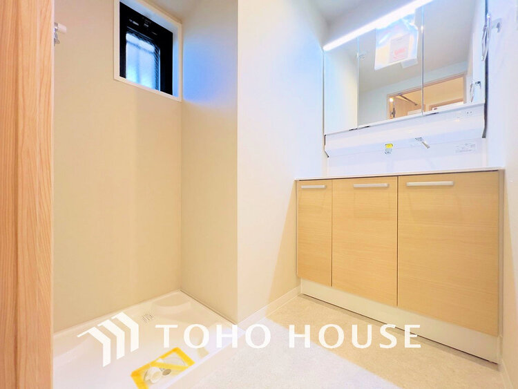 洗面 清潔感のある脱衣場