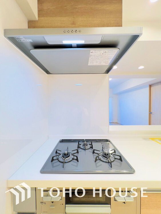 その他 3口ガスコンロで効率よくお料理できますね