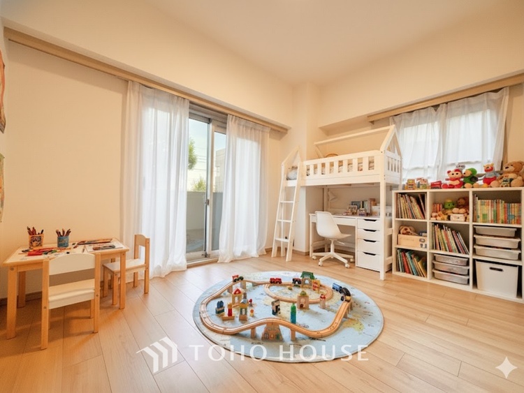 内装 ＊配置してある家具や小物はCGによるイメージ画像です。勉強も遊びも安心して過ごせるおすすめの子供部屋です。