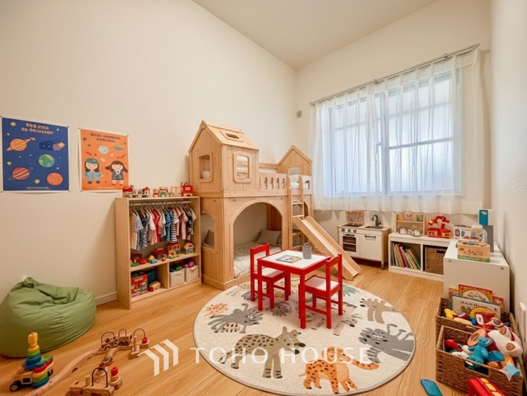 内装 ＊配置してある家具や小物はCGによるイメージ画像です。勉強も遊びも安心して過ごせるおすすめの子供部屋です。