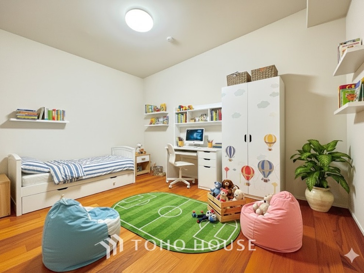 内装 ＊配置してある家具や小物はCGによるイメージ画像です。勉強も遊びも安心して過ごせるおすすめの子供部屋です。