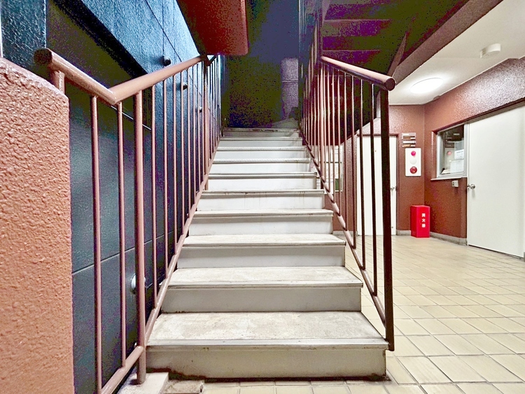 その他 共用部の階段です。明るく清潔に管理されています。