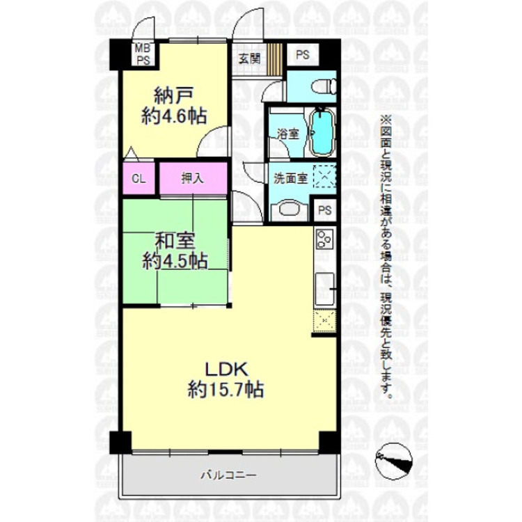 間取り 空室ですのでお気軽にご内覧出来ます！