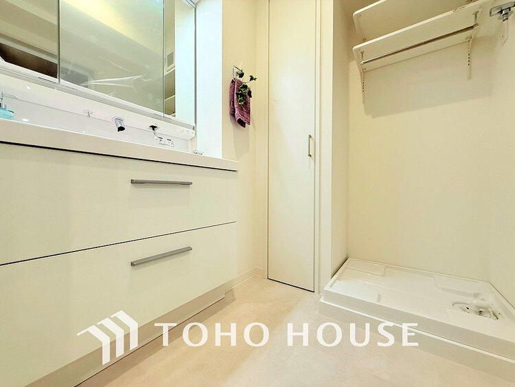 洗面 清潔感のある洗面室