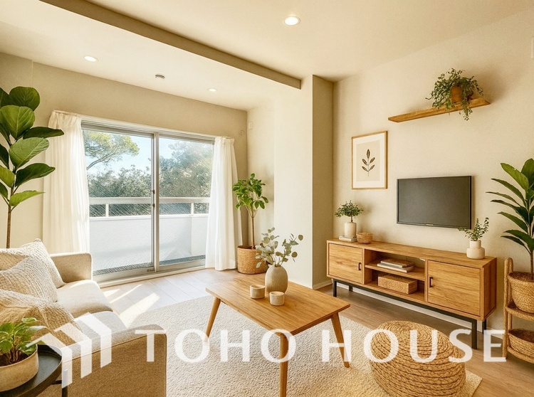 内装 ＊配置してある家具や小物はCGによるイメージ画像です。【living】居心地のいい暮らしには欠かせない眩い採光。