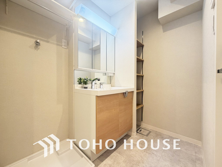 洗面 清潔感のある洗面室