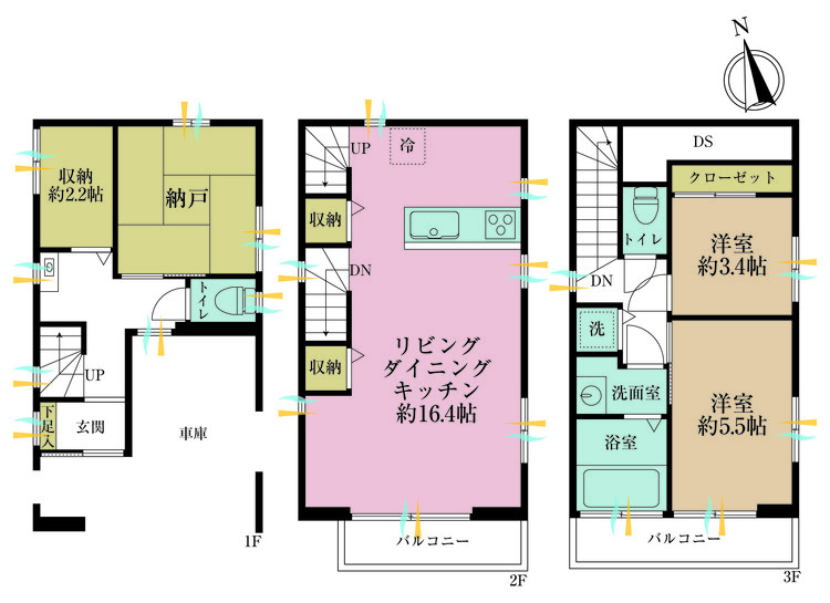 その他 2LDK+S（納戸）、土地面積53.36m2、建物面積80.04m2