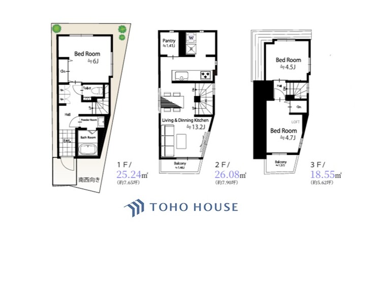 間取り テーマの統一されたこの住まいはすべてがお気に入りの空間となるんだろう。