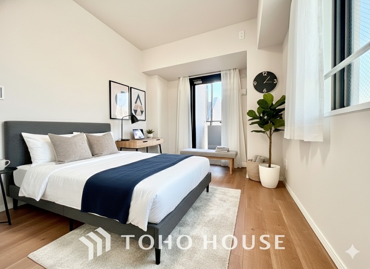 内装 ＊配置してある家具や小物はCGによるイメージ画像です。寝室は一日の疲れを癒す大切な空間。快適で落ち着けるおすすめの間取りです。