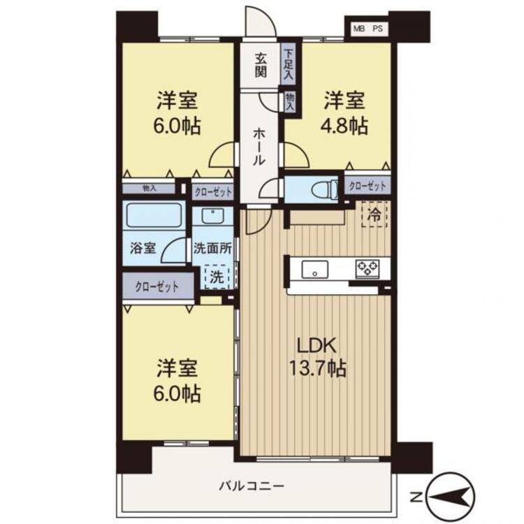間取り リフォーム済みのお部屋になります。即入居も可能ですのでお気軽にお問い合わせください！