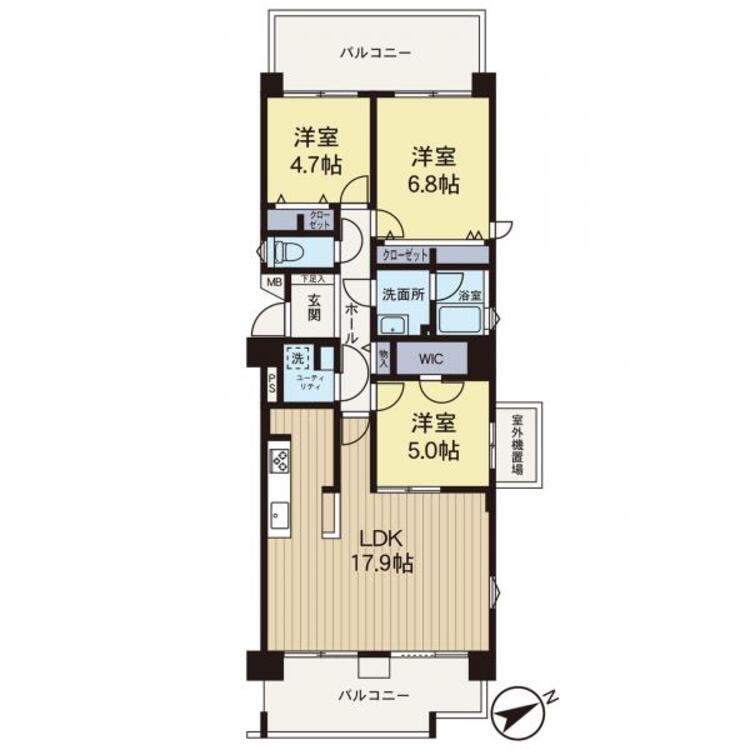 間取り 【間取り図】室内空室の為、即入居可能です。