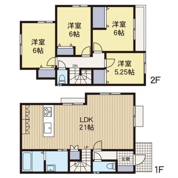 間取り 室内はきれいにお使いです。居住中になりますので前もってのご予約をおねがいいたします。