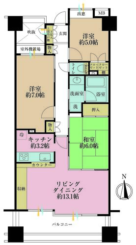 ヴェルコート旗の台の物件画像