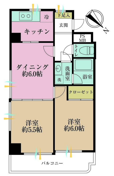 その他 2LDK、専有面積47.04m2