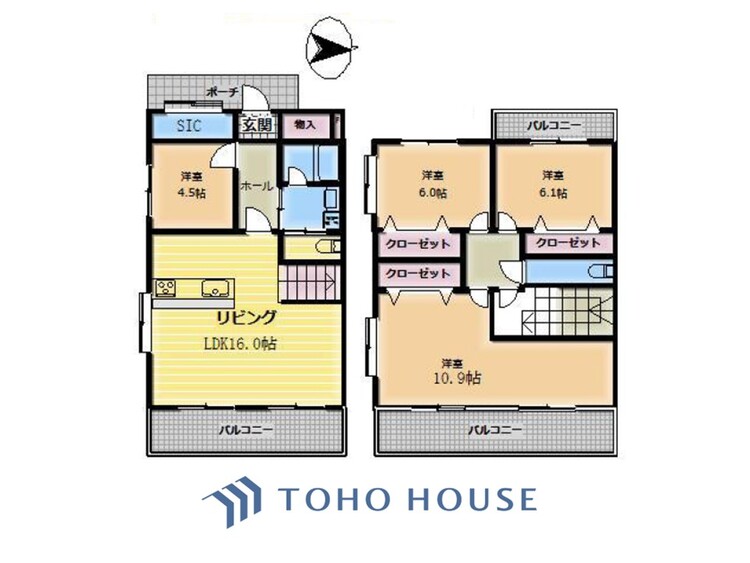 間取り ◆居心地のいい暮らし◆には欠かせない眩い採光。ゆったりとした幅の窓からこの空間に降り注ぐ採光が絶えない。明るいリビングこそ居心地のいい暮らしが待っているのだと思う。