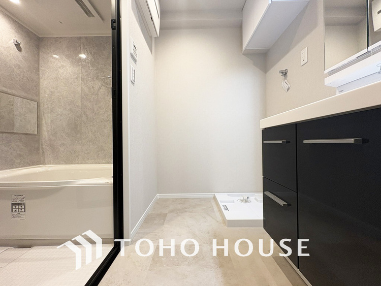 洗面 清潔感のある洗面室